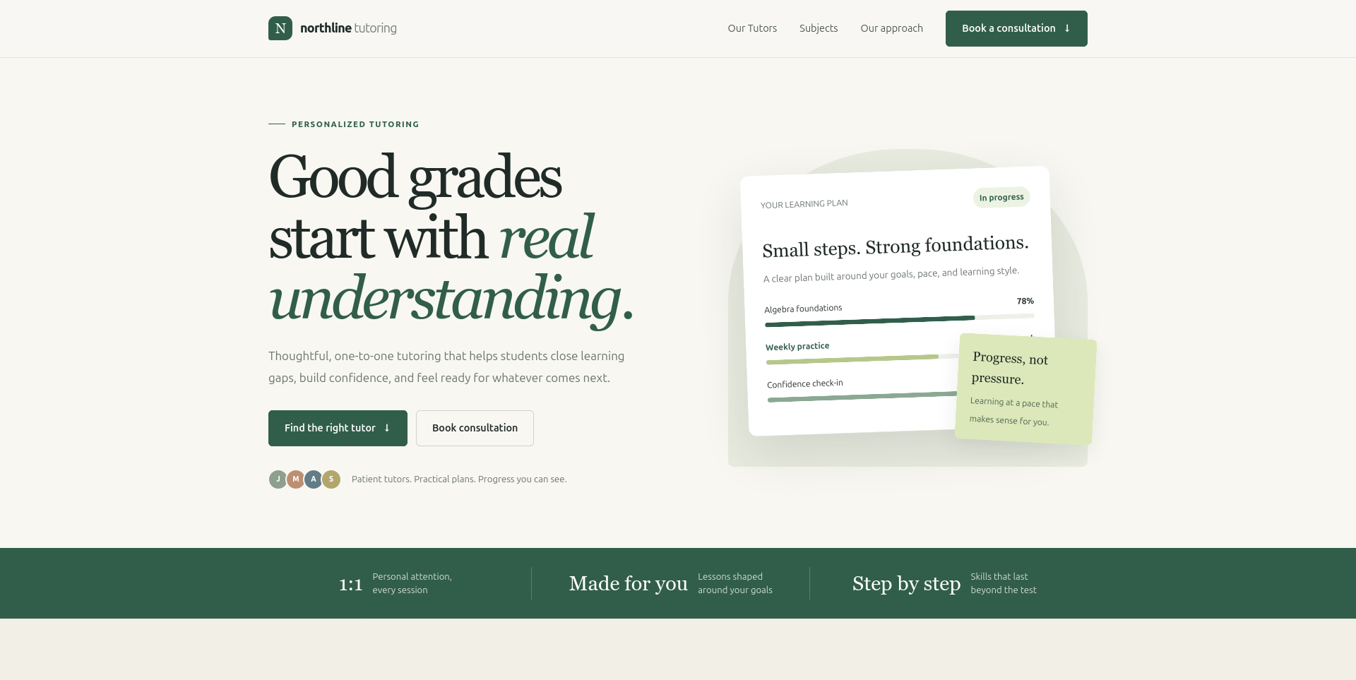 Tutoring Platform Website Mockup